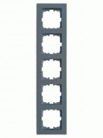 Lezard VESNA рамка СУ 4 мест. (вертик) графит 742-3400-154