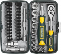 Набор KRAFTOOL &quot;INDUSTRIE&quot;: Слесарно-монтажный инструмент, компактный, 1/4&quot;, 38 предм