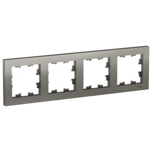 Systeme Electric AtlasDesign рамка СУ 4 мест. сталь ATN000904 (5!)