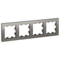 Systeme Electric AtlasDesign рамка СУ 4 мест. сталь ATN000904 (5!)