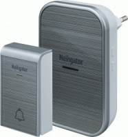 Navigator Звонок без пров IP20/IP44 60x60x100/40x19x72 пласт серебро NDB-D-AC04-1V1-S 80507