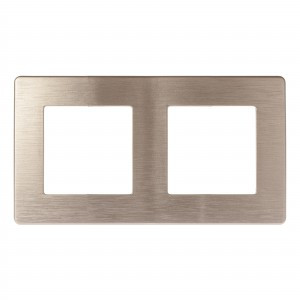 ЭРА 12 рамка СУ 2 мест. САТИН, шампань 12-5102-04 8335