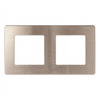 ЭРА 12 рамка СУ 2 мест. САТИН, шампань 12-5102-04 8335