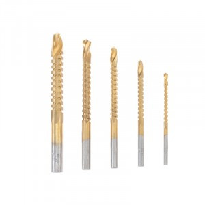 KRANZ Набор cверл-фрез по металлу 3-4-5-6-8мм HSS, ТИТАН, цилиндрический хвостовик, 5 шт. KR-91-0585