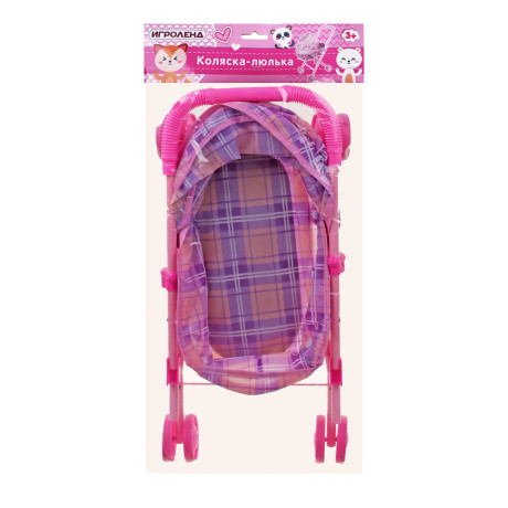 ИГРОЛЕНД Коляска люлька складная, ABS, сталь, полиэстер, 28х54х48см