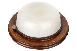 Camelion 1302D дерево/Орех св-к влагозащит. баня/сауна 120° IP54 60W E27 круг НБП 03-60-0021 УХЛ4