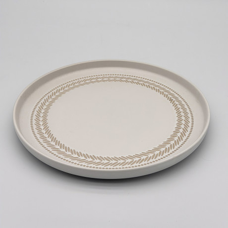 Тарелка подстановочная 26,6см, тм MILLIMI, Треция белый, керамика