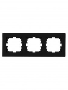Lezard VESNA рамка акрил СУ 3 мест., гориз., черная 742-5880-148