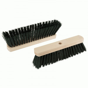 Щетка для пола под черенок d=22мм, отверстие без резьбы, 320*55*87мм, 4рядная, береза 5901 Рыжий кот