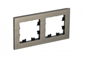 Systeme Electric AtlasDesign Nature рамка СУ 2 мест. металл латунь ATN312202 (2!)