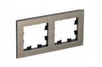 Systeme Electric AtlasDesign Nature рамка СУ 2 мест. металл латунь ATN312202 (2!)