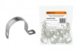 TDM скоба метал.однолапк.d38-40мм для крепл. кабеля, труб (50шт/уп., цена за 1шт.) (50!) SQ0409-0009