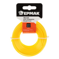 ЕРМАК Леска для триммера сечение "квадрат" диаметр 3,0мм, длина15м.(профи серия,нейлон 99%)