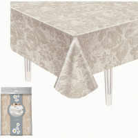 Скатерть ПВХ с бейкой 130*110см Лён 108229 Рыжий кот