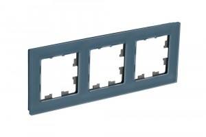 Systeme Electric AtlasDesign NATURE рамка СУ 3 мест., НАТУРАЛЬНОЕ СТЕКЛО, ГРИФЕЛЬ ATN360703