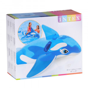 INTEX Игрушка надувная для плавания Касатка 152x114см, рем комплект, от 3 лет 58523