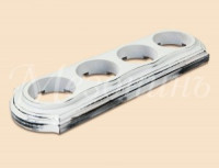 МЕЗОНИНЪ Рамка дерев. четырехместная &quot;Элегант&quot; , белый прованс GE70704-37