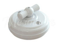 МЕЗОНИНЪ выкл. СУ повор. на 2 полож., проходной без рамки 10А, 250В, IP20, белый фарфор GE70404-01k