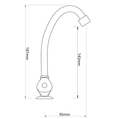 СоюзКран Смеситель для кухни, поворотный излив 20см, керам. кран-буксы 1/2, хром, цинк, SK01-T207