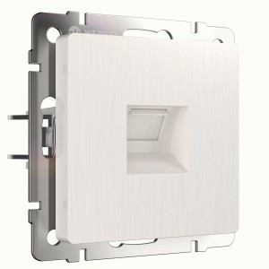 Werkel мех. роз. телеф. СУ 1 мест. RJ-11 (перламутровый рифленый) W1182013 a051181