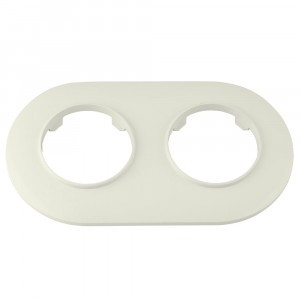 Bylectrica РЕТРО ПРОВАНС круг Рамка 2 мест.,  (ЮЛИГ.735212.499 беж.)