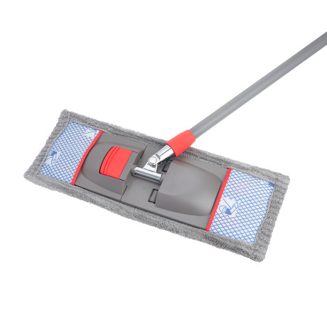 Vetta Швабра с насадкой из микрофибры 44x15см, телескоп.ручка 83-126см