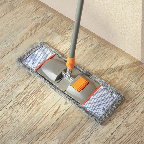 Vetta Швабра с насадкой из микрофибры 44x15см, телескоп.ручка 83-126см