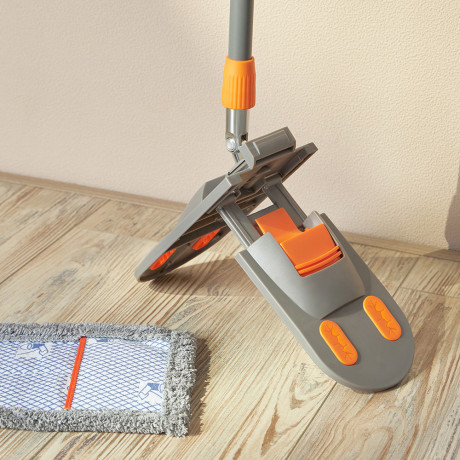 Vetta Швабра с насадкой из микрофибры 44x15см, телескоп.ручка 83-126см