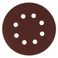 Круг абразивный на ворсовой подложке под "липучку", перфорированный, P 220, 125 мм, 5 шт Matrix