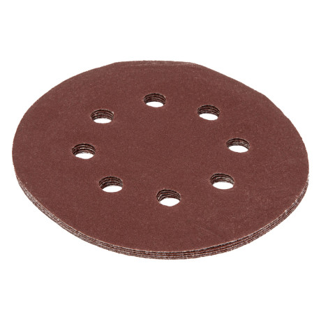 Круг абразивный на ворсовой подложке под "липучку", перфорированный, P 220, 125 мм, 5 шт Matrix
