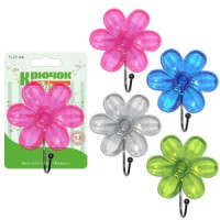 Крючок на присоске &quot;Цветок&quot; (кратность 6шт!!!), сталь, пластик TL27-64 Мультидом