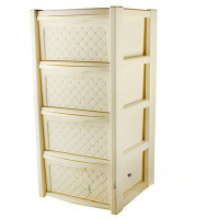 Комод 4-секционный ВИОЛА беж. Эльфпласт 338