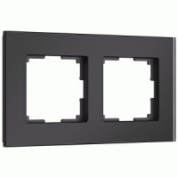 Werkel рамка СУ 2 мест. Senso (черный, стекло soft-touch) W0023108 a064573