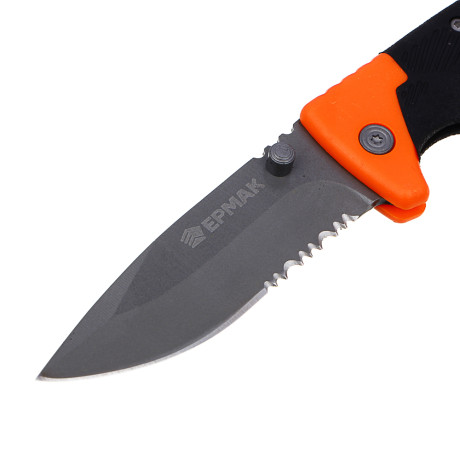 Нож туристический складной тм ЕРМАК, 19(8,5х0,25)см, ручка двухкомпонентная