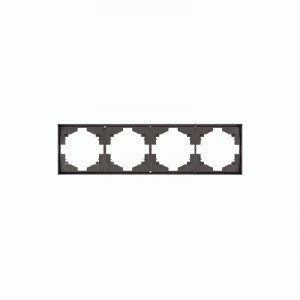 KRANZ MIELE STRONG Рамка 4 мест. (горизонт.) графит KR-78-0754-6