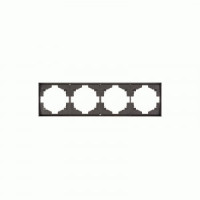 KRANZ MIELE STRONG Рамка 4 мест. (горизонт.) графит KR-78-0754-6