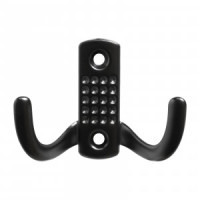 Крючок-вешалка мебельн 2-рожк StahlBuro 212B BL мат. черный В68*Ш51*Г25 ЕВРОПАКЕТ(300,50)