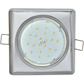 Ecola GX53 H4 св-к Квадрат Хром выпуклый 41x107 FC53S4ECB (10!)