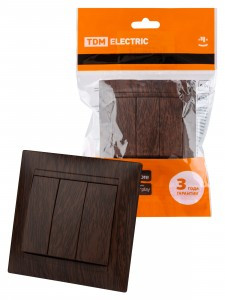 TDM Лама выкл. СУ 3 кл. 10А  венге SQ1815-0403