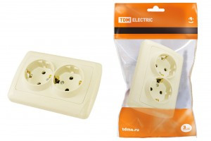 TDM Онега роз. СУ 2 мест. 10А сл. кость (земля) (10!) SQ1805-0047