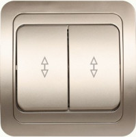 Smartbuy Марс выкл. проходной СУ 2-клавишный 10А шампань (SBE-02c-10-SW22-0)