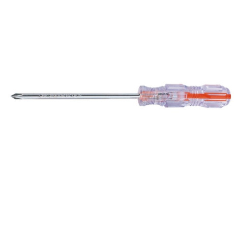 Отвертка Сrystal, PH2 х 100 мм, прозрачная рукоятка, углеродистая сталь Sparta