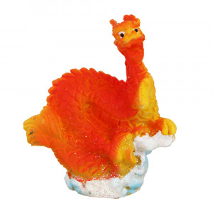 СНОУ БУМ Сувенир &quot;Китайский огненный дракон&quot;, оранжевый 4х3х5 см, полистоун