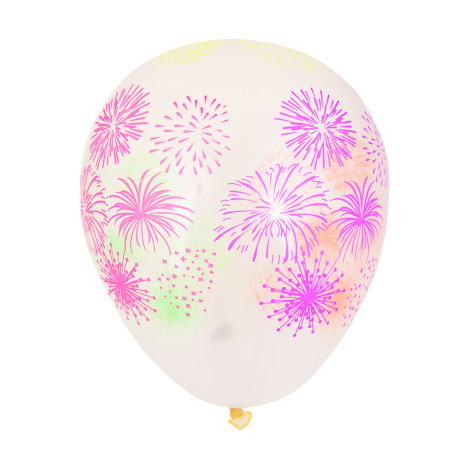 FNtastic Набор шаров, 6 шт, 12", с неоновым узором, прозрачные, 3 дизайна