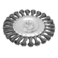 Щетка для УШМ 125 мм, М14, плоская, крученая проволока 0.5 мм Matrix