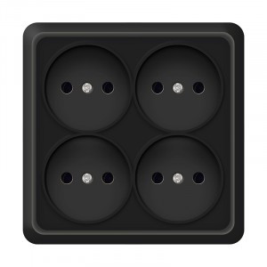 UNIVersal Олимп роз. ОУ 4 мест. черный (пласт.осн.) квадрат 2220