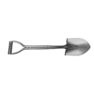 Лопата автомобильная "РЕЛЬСОВАЯ СТАЛЬ" цельнометаллическая с черенком и V-ручкой