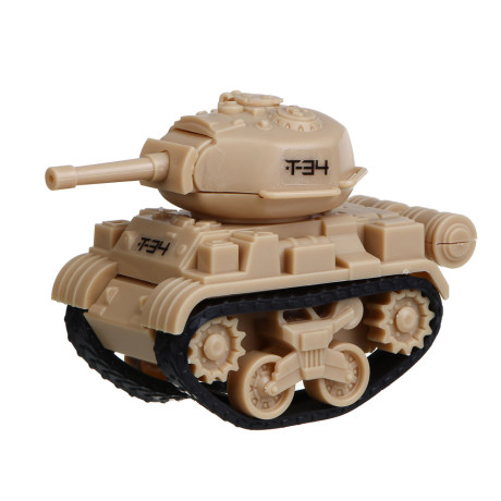 BY Русские Супергерои УВЗ Мини-конструктор Танк Т-34, 13,5*16,5*6,5 см., ABS