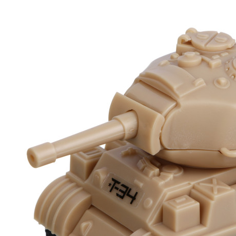 BY Русские Супергерои УВЗ Мини-конструктор Танк Т-34, 13,5*16,5*6,5 см., ABS