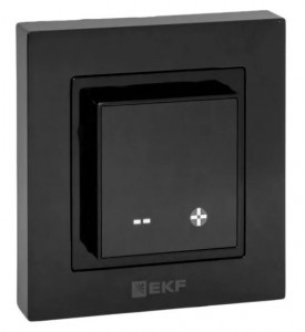 EKF терморегулятор (термостат) сенсорный. СУ 16A, 2 датчика: пола с пров.3м + встр. черный ett-10b